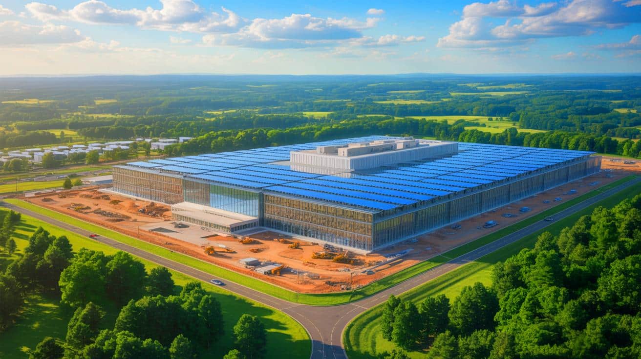 Illustration of Google's New Data Center Campus in West Memphis, Arkansas.