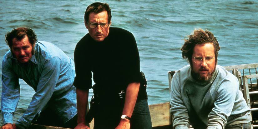 Brody, Hooper and Quint battle the shark in Jaws.