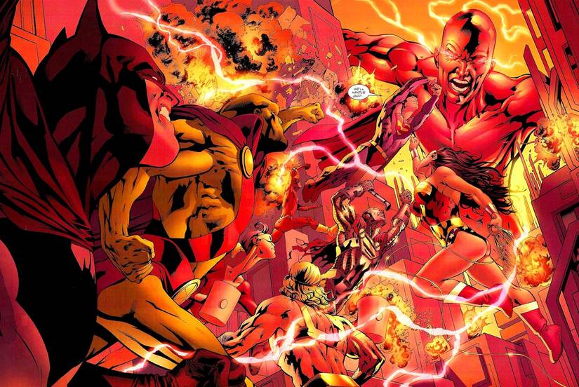 The Justice League take on God