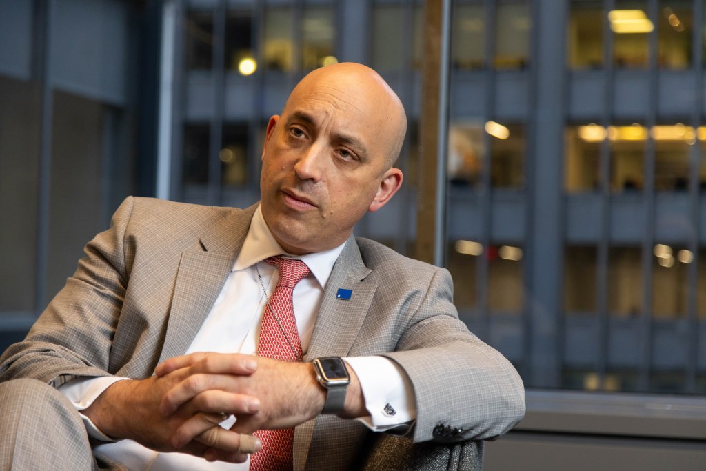 Jonathan Greenblatt, national director and CEO of the Anti-Defamation League (ADL), speaking during an interview.