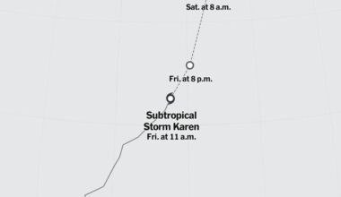 Maps: Tracking Subtropical Storm Karen