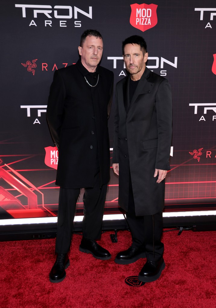 Atticus Ross and Trent Reznor of Nine Inch Nails attend the "Tron: Ares" premiere