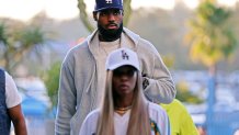LOS ANGELES, CA - OCTOBER 28:  Lebron James arrives at Dodger Stadium prior to Game Four of the 2025 World Series presented by Capital One between the Toronto Blue Jays and the Los Angeles Dodgers at Dodger Stadium on Tuesday, October 28, 2025 in Los Angeles, California. (Photo by Joe Scarnici/MLB Photos via Getty Images)