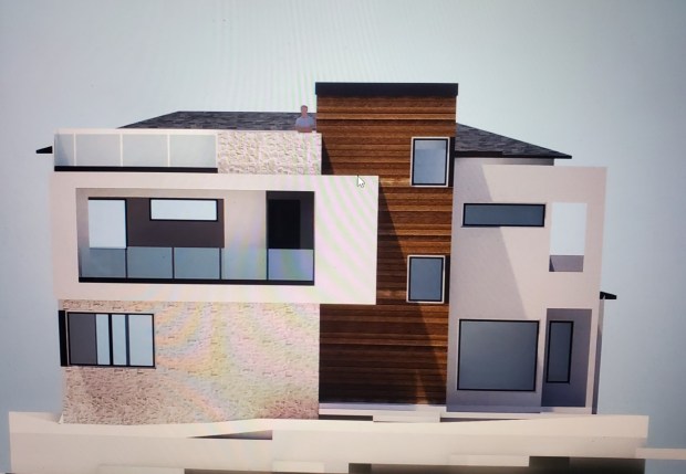 A rendering depicts a 3,700-square-foot expanded home project at 516 Forward St. in Bird Rock. (Screenshot by Ashley Mackin-Solomon)