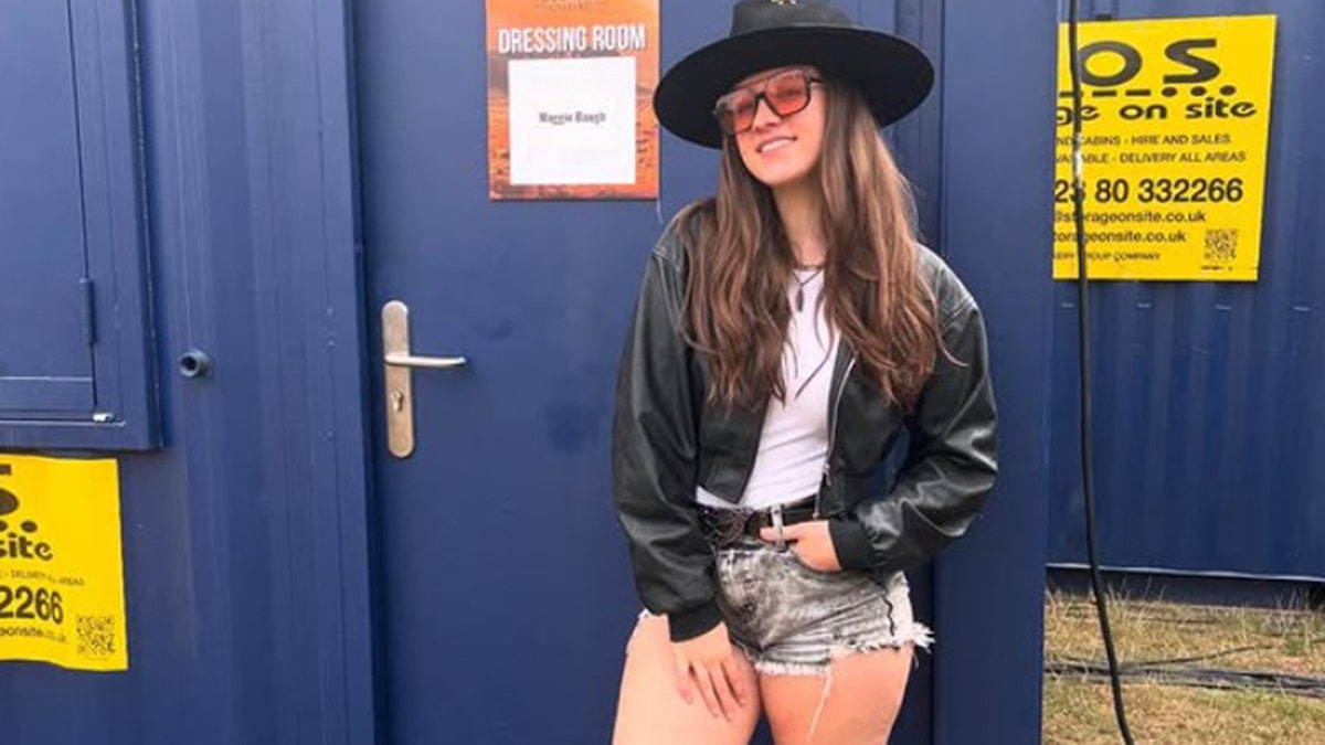 Maggie Baugh wearing sunglasses