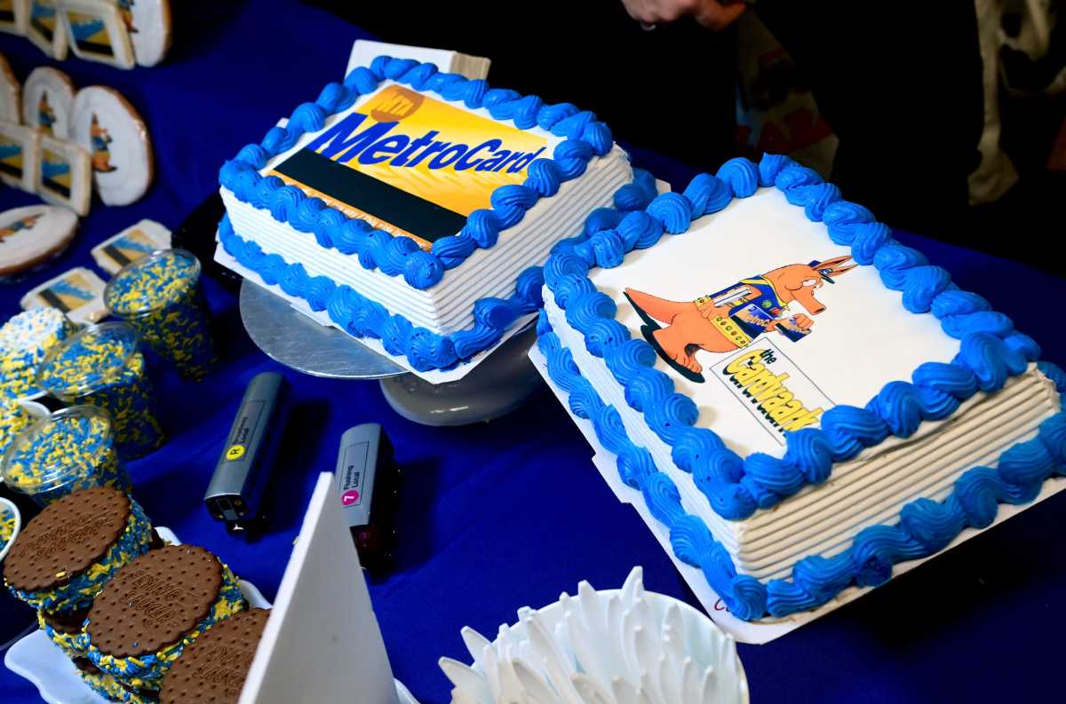 Fantastic fare-well: How the MTA and famous NYC food vendors are giving the MetroCard a delicious departure 1 cakes on a table with a blue table cloth