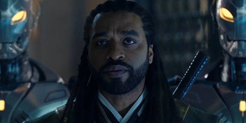 Baron Karl Mordo (Chiwetel Ejiofor) leads Doctor Strange to the Illuminati in Multiverse of Madness