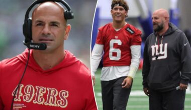 Robert Saleh cannot help but praise Jaxson Dart — the NY quarterback he never had