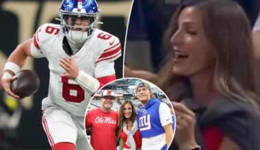 Jaxson Dart’s mom celebrates rookie Giants QB’s back-to-back touchdowns