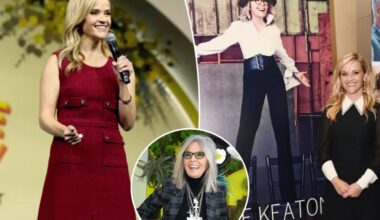 Reese Witherspoon delivers emotional on-stage tribute to mentor Diane Keaton at LA event