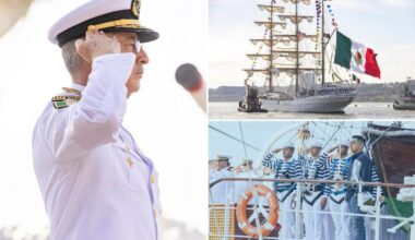 Mexican naval ship that crashed into Brooklyn Bridge finally sails home from NYC
