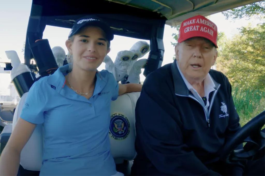 Trump’s granddaughter Kai shares video of them bonding during round of golf