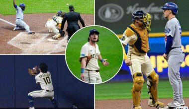 Wild double play creates chaos in Dodgers-Brewers game