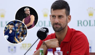 Novak Djokovic responds when asked if he thinks he can beat Jannik Sinner and Carlos Alcaraz over three set matches