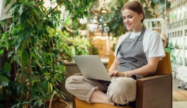 Person using a laptop