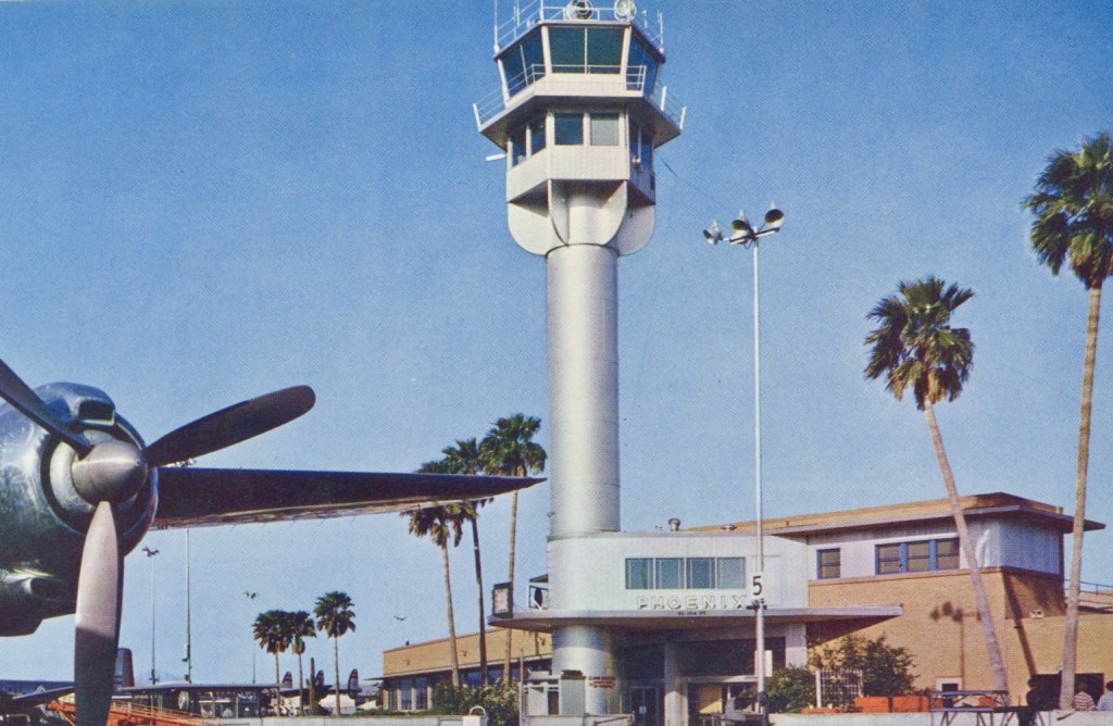 An airport terminal from the 1950s.