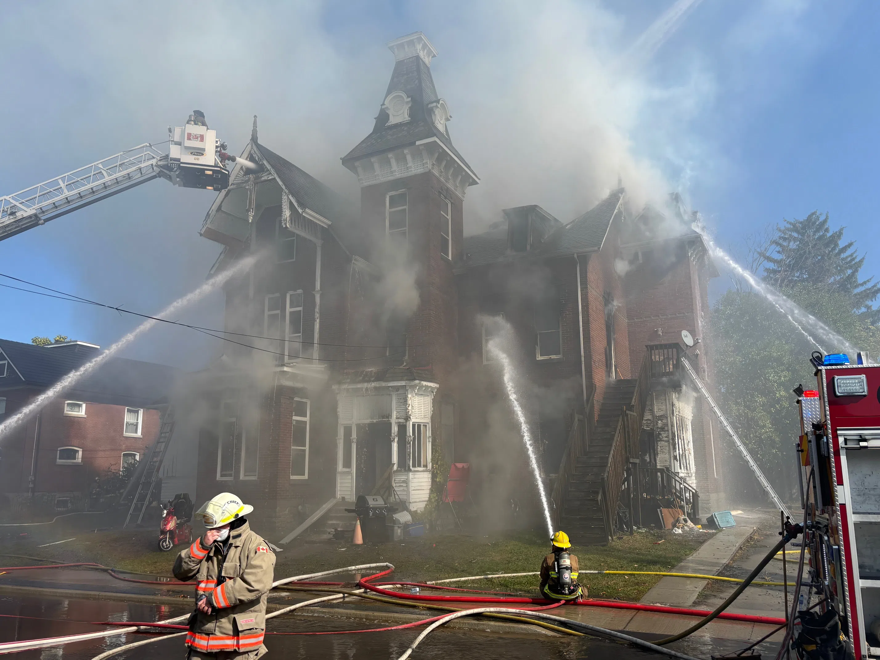 PHOTOS: House fire in Quinte West, Queen Street closed