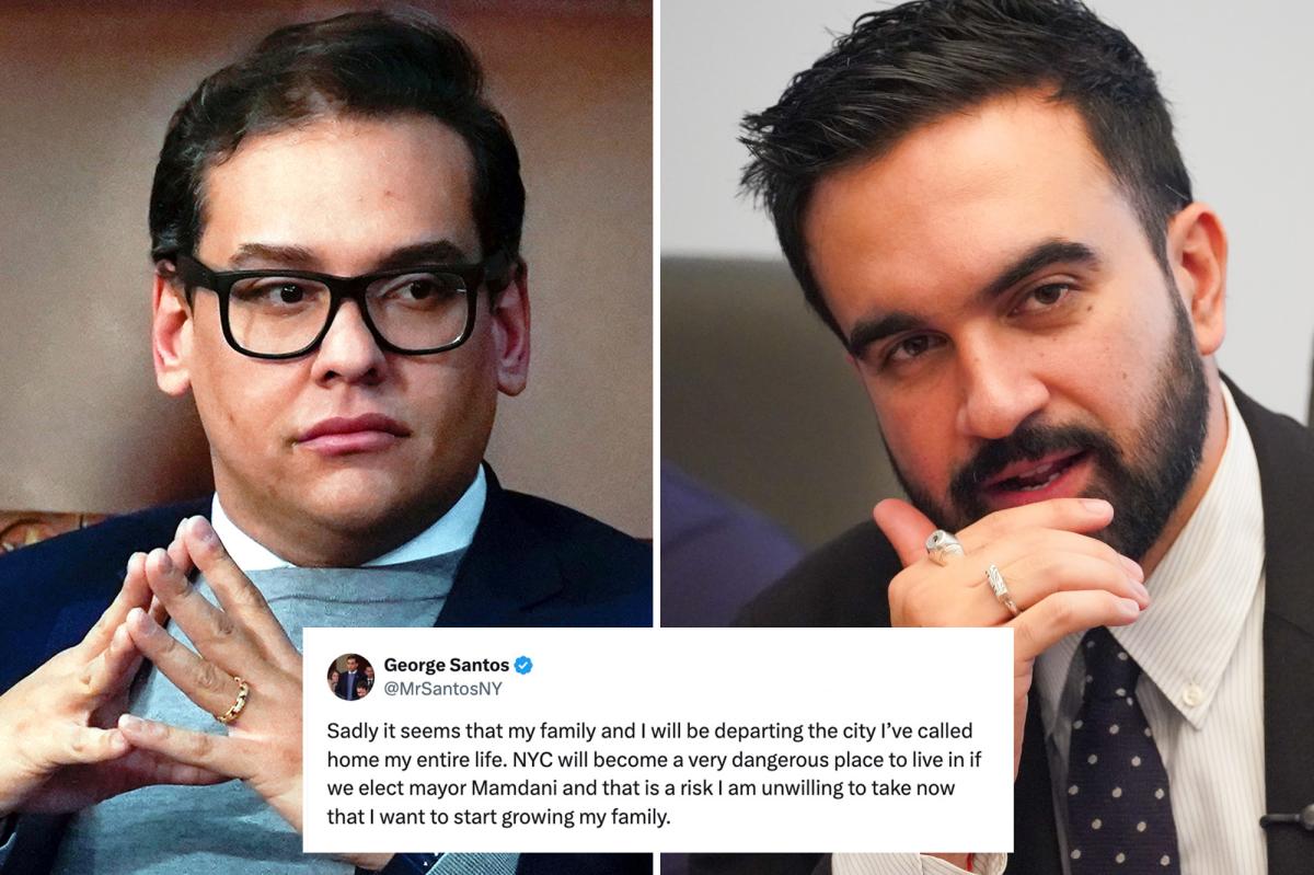 NY ex Rep. George Santos to move out of NYC if Zohran Mamdani elected mayor