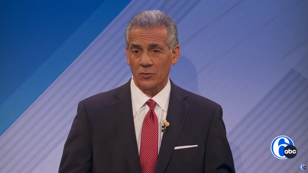 Republican Jack Ciattarelli in a debate.