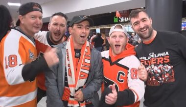 Philadelphia Flyers fans cheer team to 1st win of season after honoring late Bernie Parent