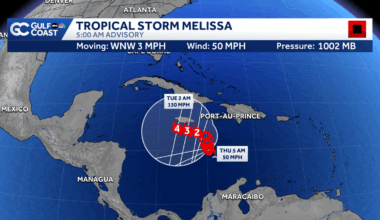 Tropical Storm Melissa expected to become a major hurricane
