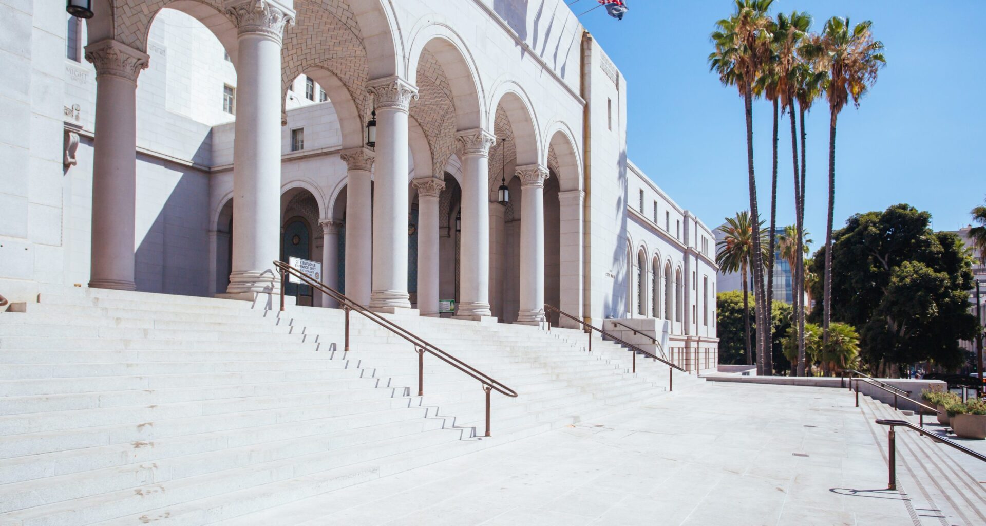 Man Crashes Car into LA City Hall's Steps