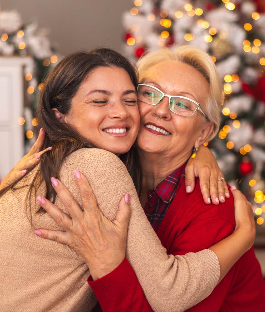 People Are Making These Sacrifices to Save Money This Holiday Season family celebrating spend-free holiday