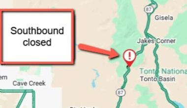 Part of State Route 87 was closed after a crash Thursday morning. (ADOT map)...