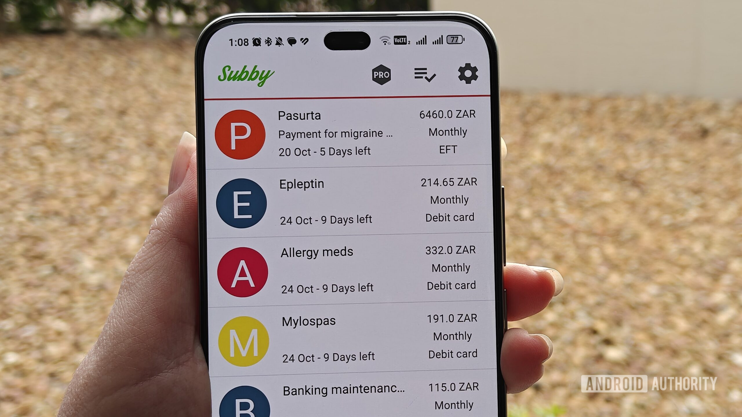 subby app with recurring payments