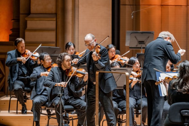 San Diego Symphony Concertmaster Jeff Thayer performs in concert on Jan. 10, 2025, at Jacobs Music Center. (Jenna Gilmer)