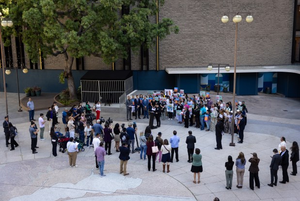 Several people spoke in support of the Due Process and Safety Ordinance before Monday's vote. (Ana Ramirez / The San Diego Union-Tribune)
