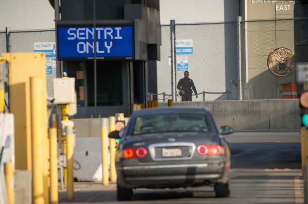 A pilot program will provide two access points for SENTRI and Global Entry travelers at the San Ysidro Port of Entry to ease congestion in Tijuana. (Alejandro Tamayo / The San Diego Union-Tribune)
