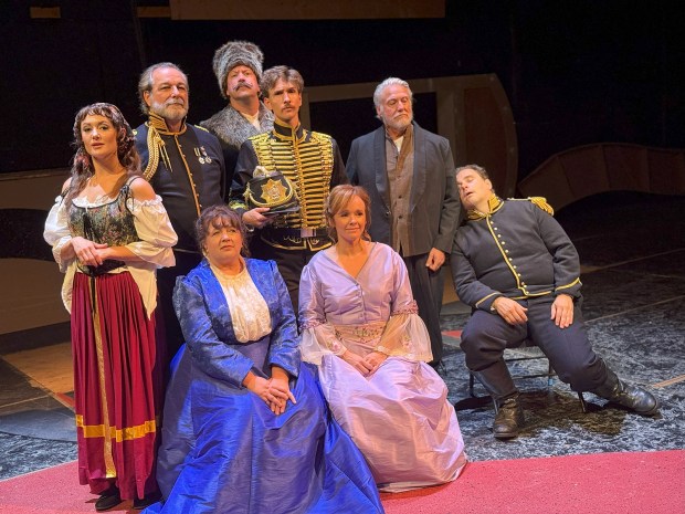 The cast of Lamb's Players Theatre's "Arms and the Man," playing Oct. 1 through Nov. 16 at the Coronado Theatre. (Nate Peirson)