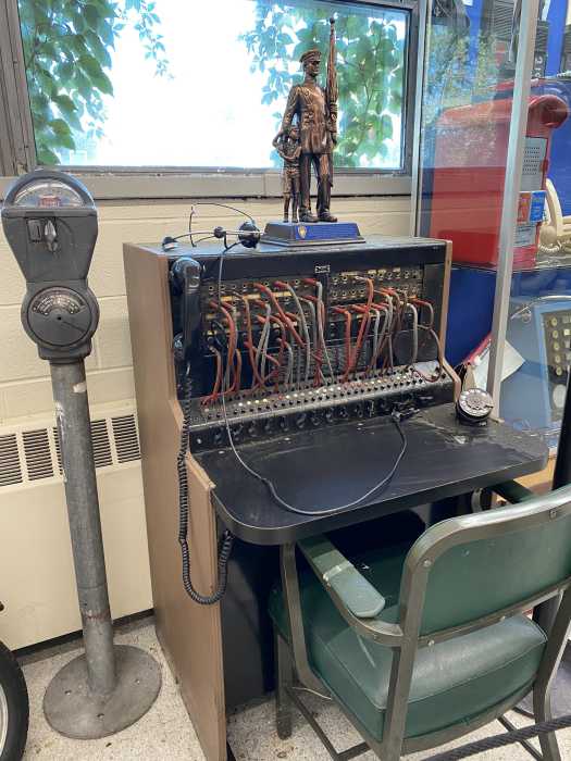 a vintage NYPD switchboard