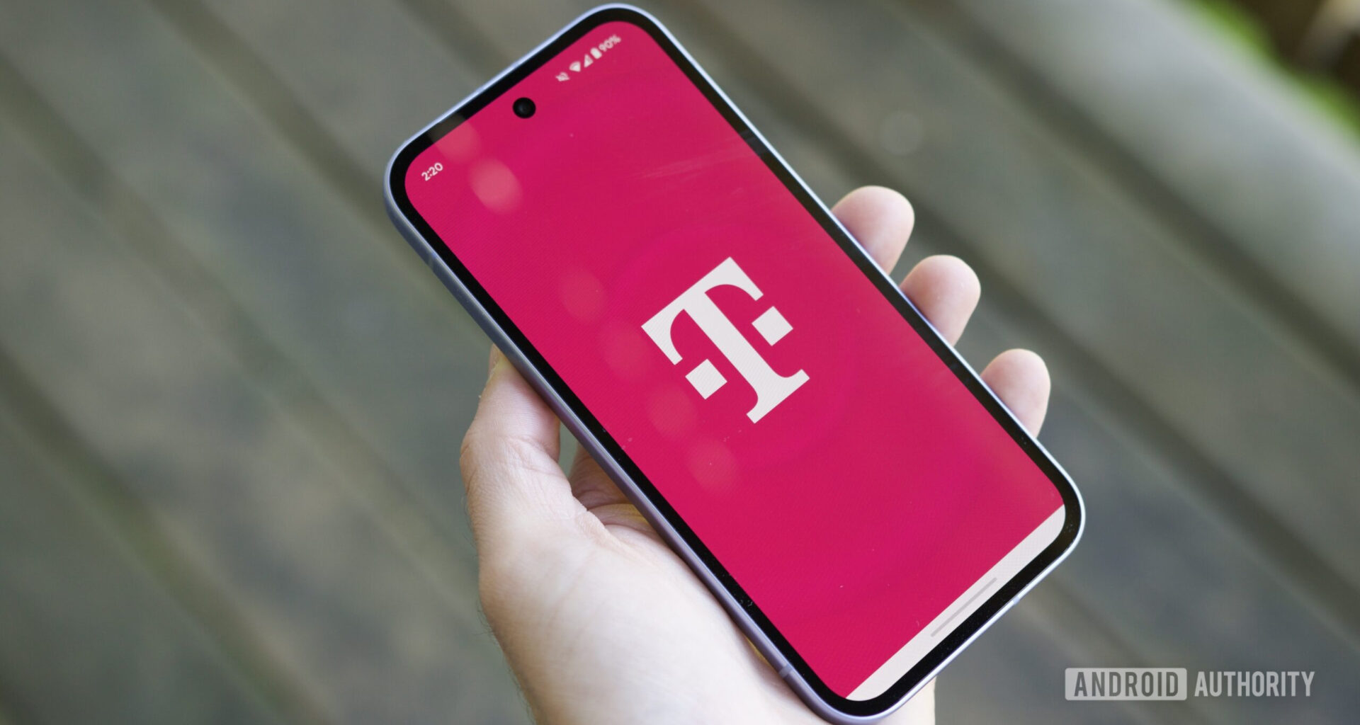T-Mobile logo on an Android phone.