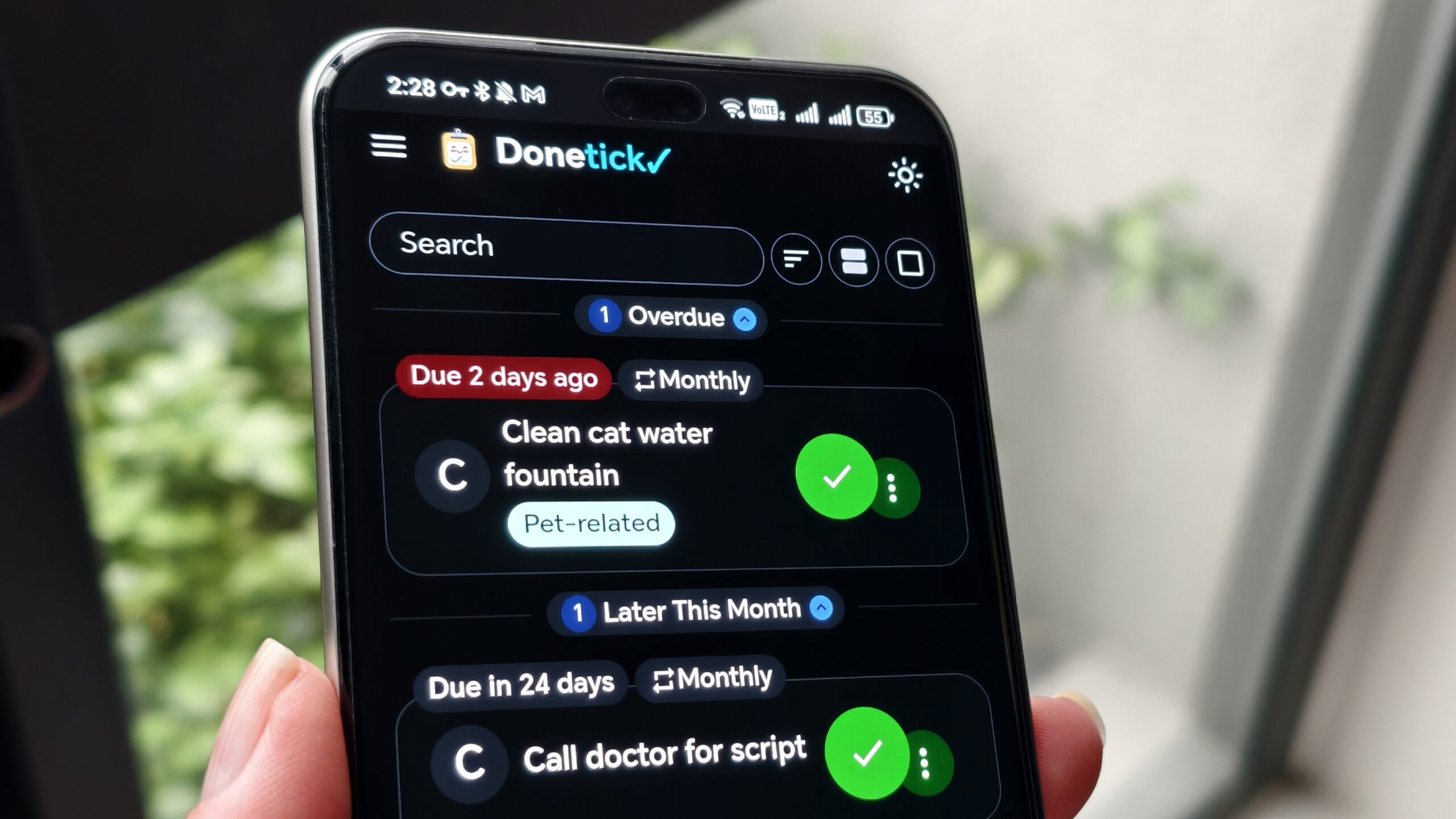 tasks in donetick