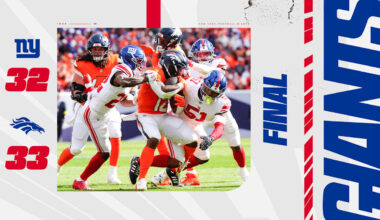 Giants fall to Broncos, 33-32