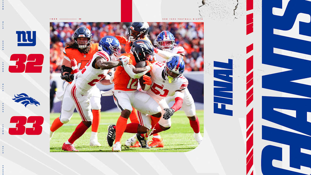 Giants fall to Broncos, 33-32