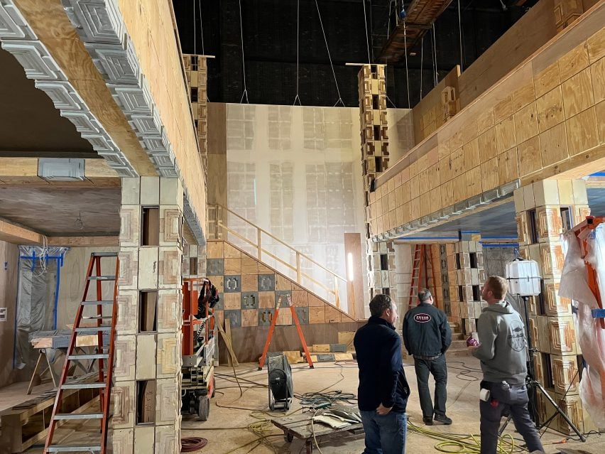 The Studio set under construction