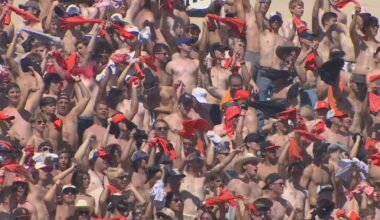 Oklahoma State fans go viral with shirtless support against Houston