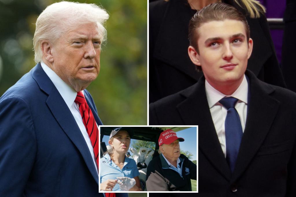 Trump shares update on Barron's progress at NYU on Kai vlog