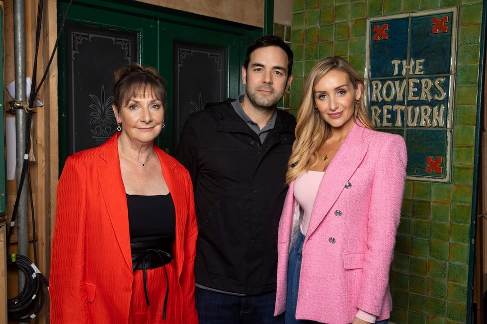 Catherine Tyldesley, Aaron McCusker, Pauline McLynn, Coronation Street catherine tyldesley, aaron mccusker, pauline mclynn, coronation street