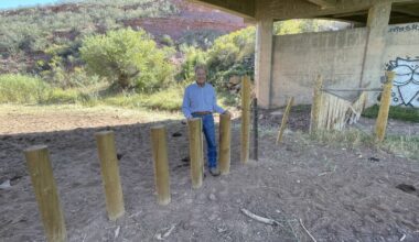 Under 287, Larimer County residents help build a simple fix for wildlife crashes: vertical posts
