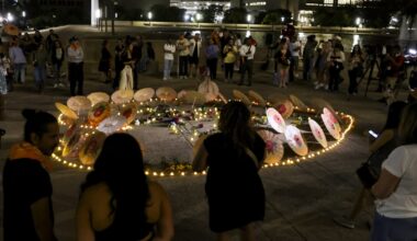 Community gathers for candlelight vigil to mourn victims of Dallas ICE shooting