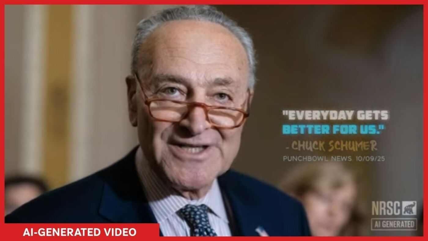 A GOP attack ad deepfakes Chuck Schumer with AI : NPR