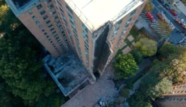 Part of a New York City apartment building collapses, no injuries reported
