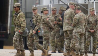 Texas National Guard members in Illinois