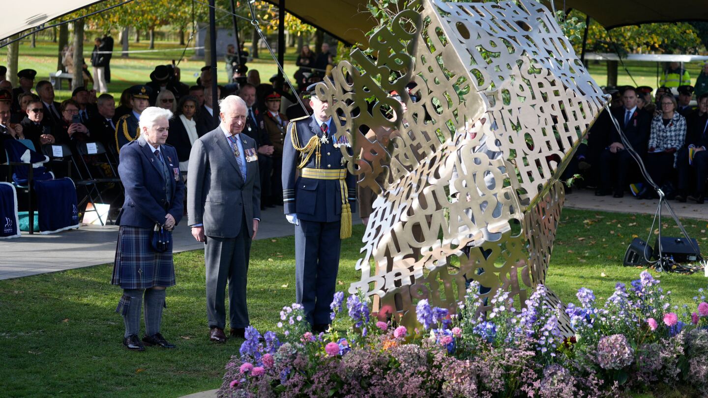 King Charles III unveils UK's first memorial for LGBTQ+ troops