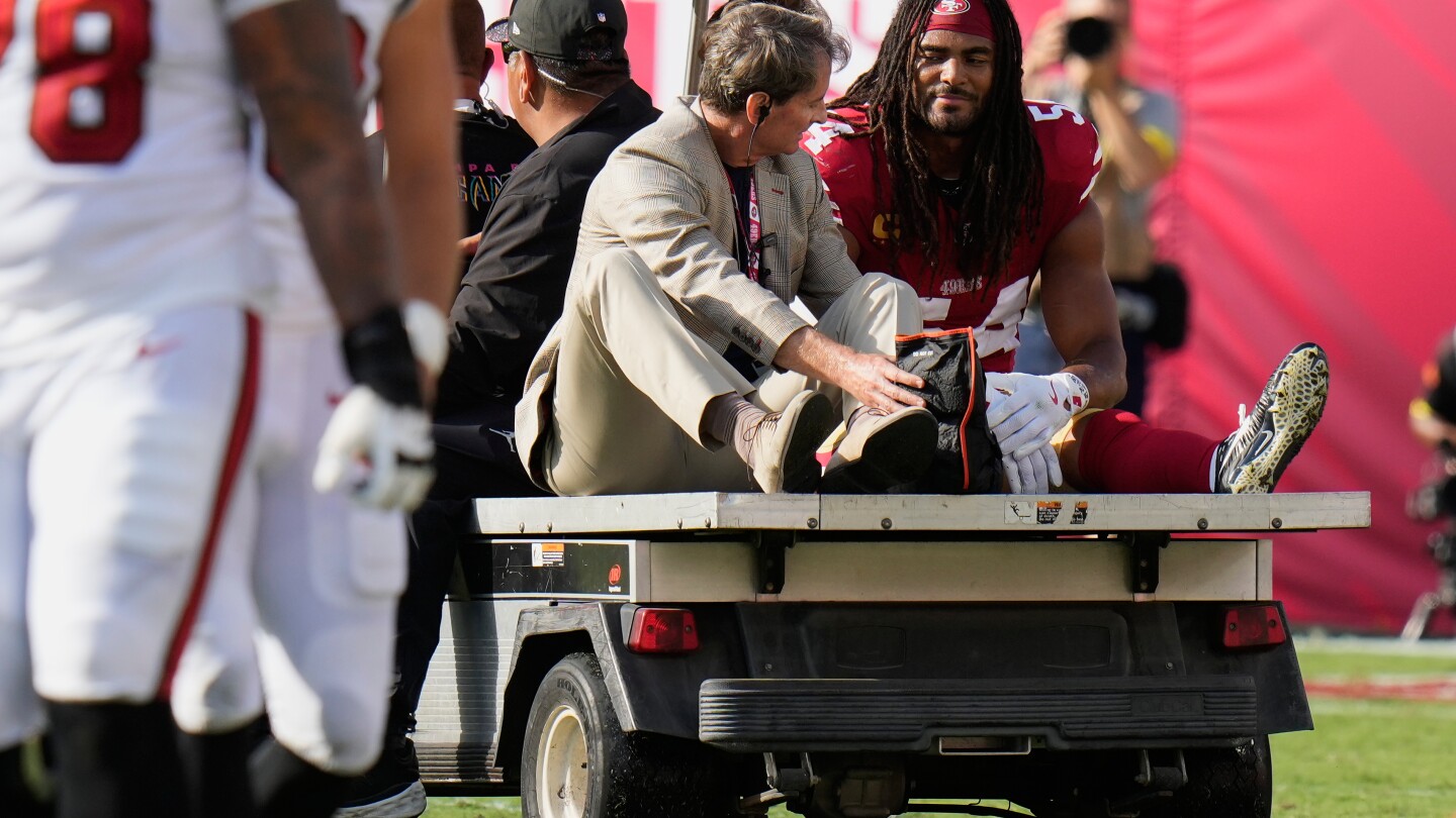 49ers All-Pro linebacker Fred Warner out for season following severe right ankle injury