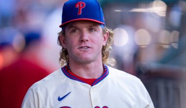 Harrison Bader out of Phillies' starting lineup for Game 2 due to groin injury